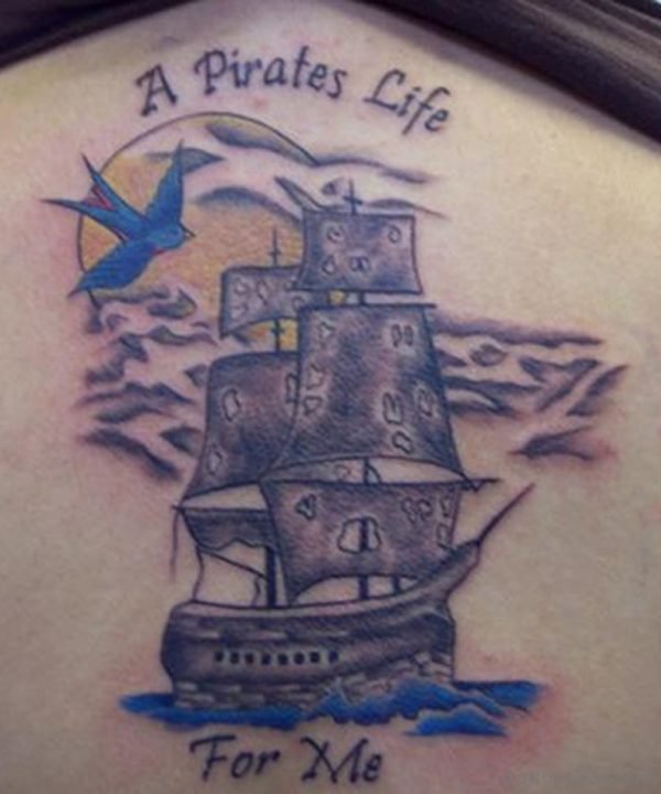 Graceful Ship Tattoo