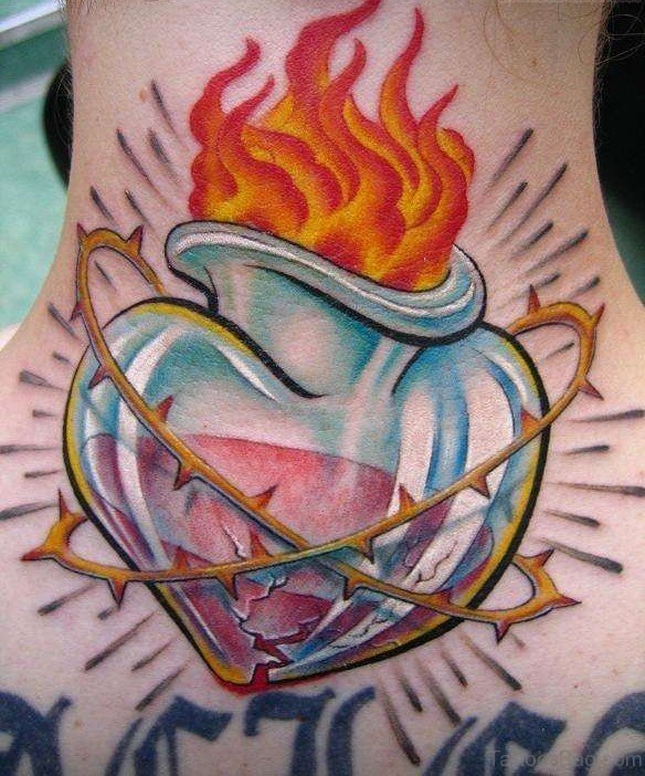 Amazing Colored Heart Tattoo