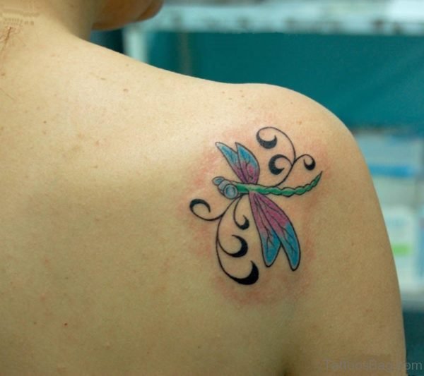 Amazing Dragonfly Tattoo