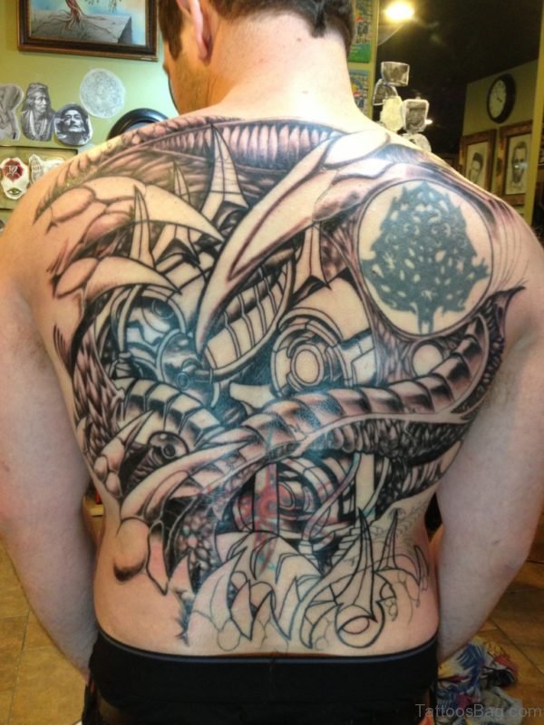 Amazing Full Back Tattoo