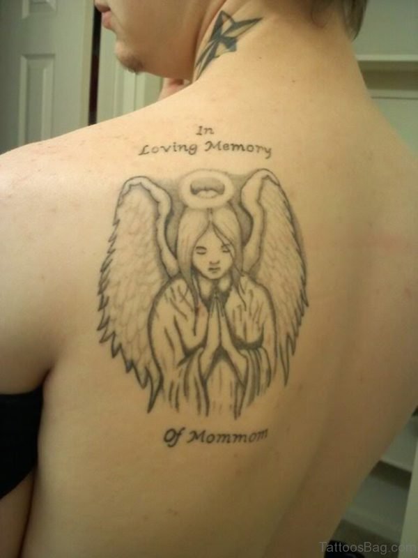 Amazing Memorial Angel Tattoo