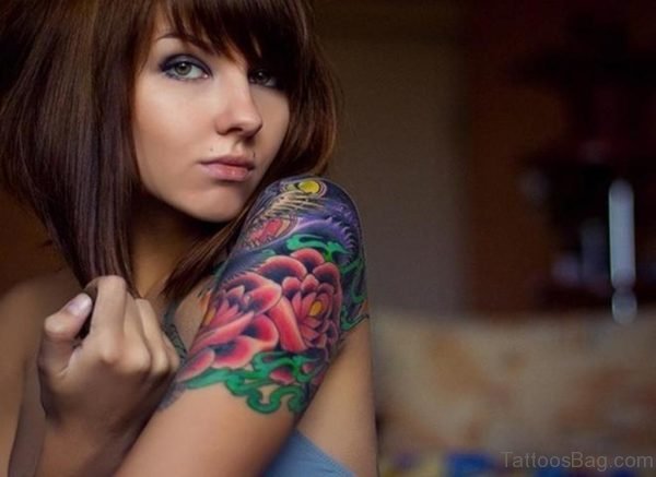 Amazing Shoulder Tattoo Flower