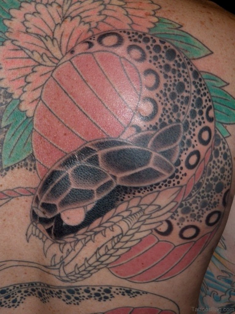  Snake Tattoo On Back