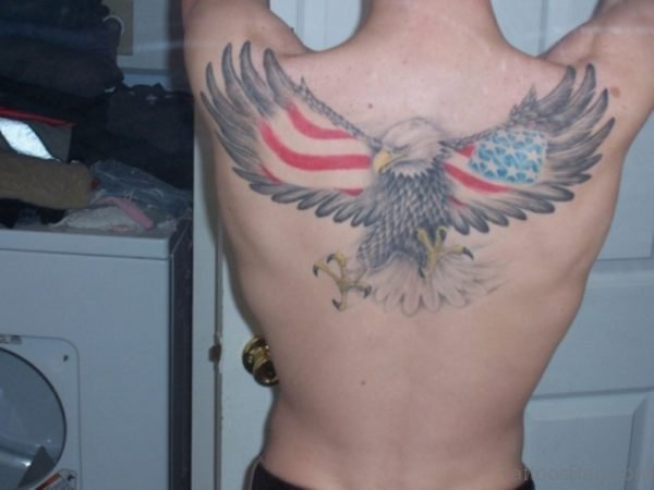 American Eagle Tattoo On Back