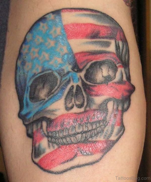 American Skull Tattoo