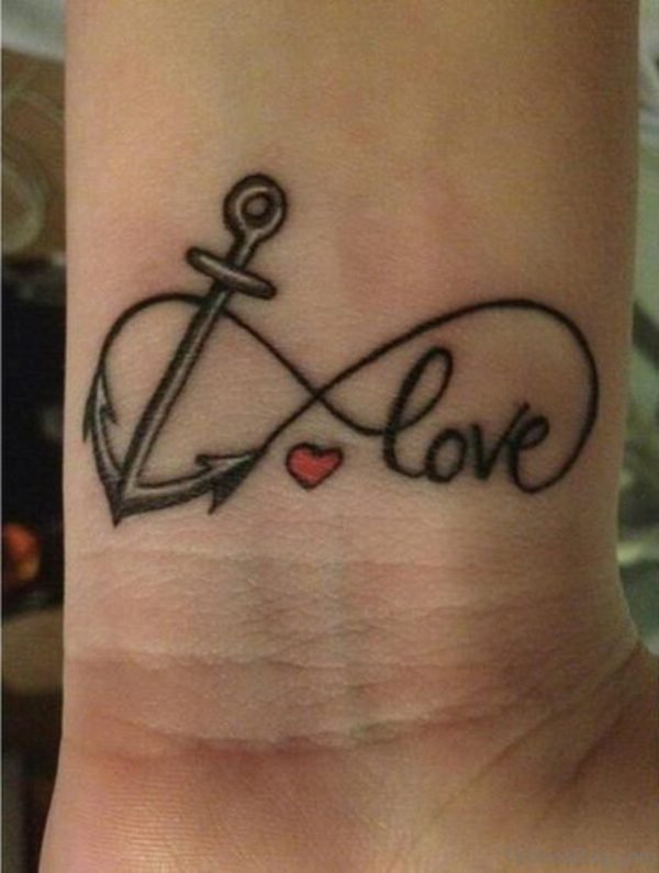 Anchor And Infinity Love Tattoo