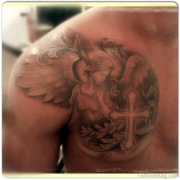 Angel Cross Tattoo