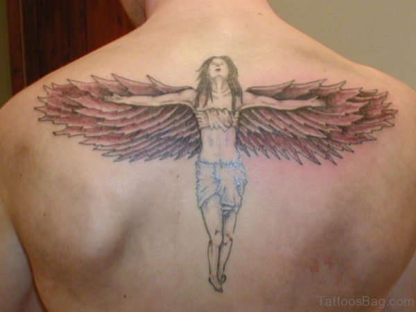  Nice Angel Tattoo Desing