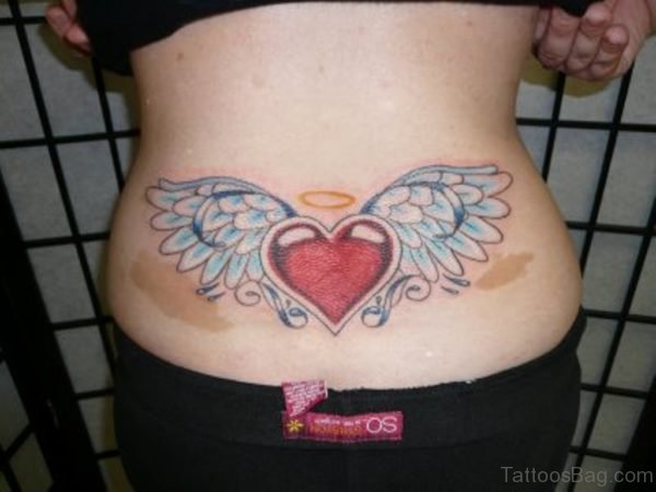 Angel Wings Heart Tattoo
