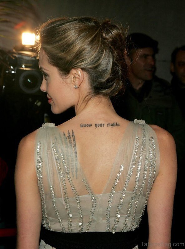 Angelina Neck Tattoo