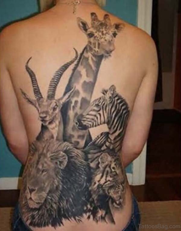 Animal Tattoo On Back