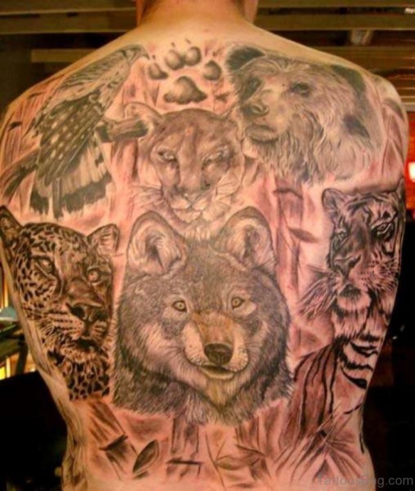 Animal tattoo Design On Back