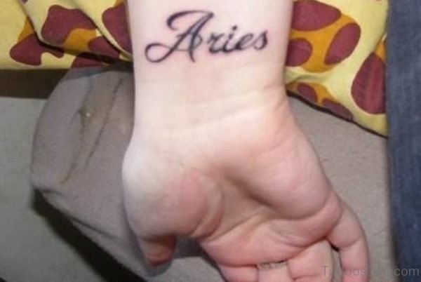 Aries Letter Tattoo