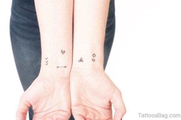 Arrows Geometric Tattoo On Wrist