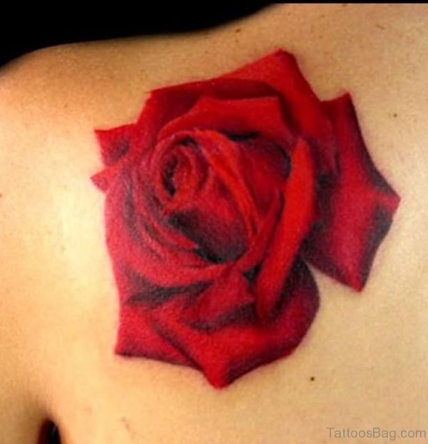 Attarctive Red Rose Tattoo