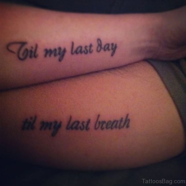 Attractive Wording Tattoo