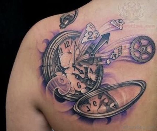 Attractive Clock Tattoo
