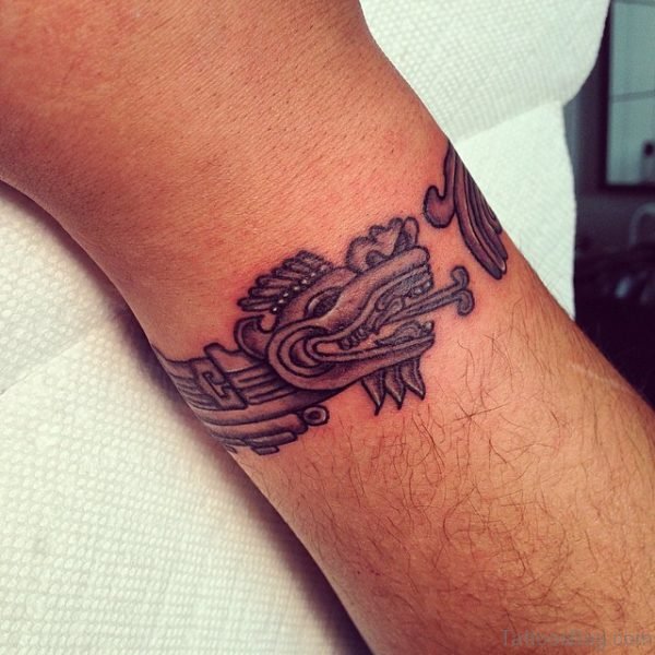 Attractive Dragon Tattoo On Wrist