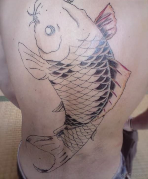  Fish Tattoo On Back