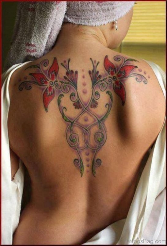 Attractive Full Back Tattoo