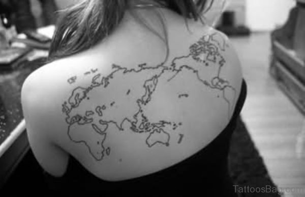 Attractive Map Tattoo