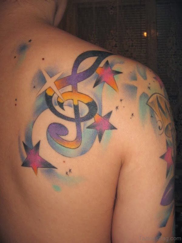 Music Notes Tattoo On Back