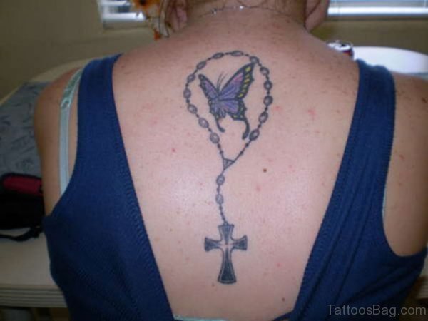 Attractive Rosary Tattoo Design