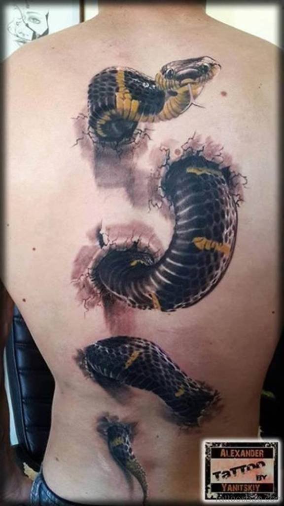 Attractive Snake Tattoo