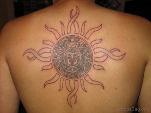 Attractive Sun Tattoo Design