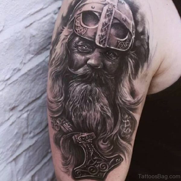 Attractive Viking Shoulder Tattoo