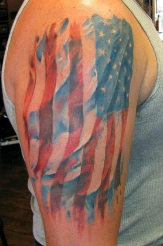 Awesome American Flag Tattoo DesignAwesome American Flag Tattoo Design