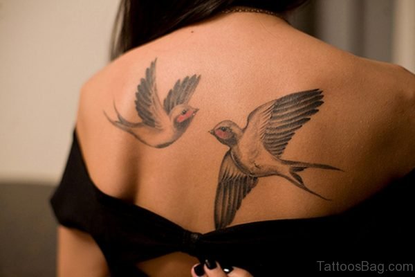 Flying  Bird Tattoo Design