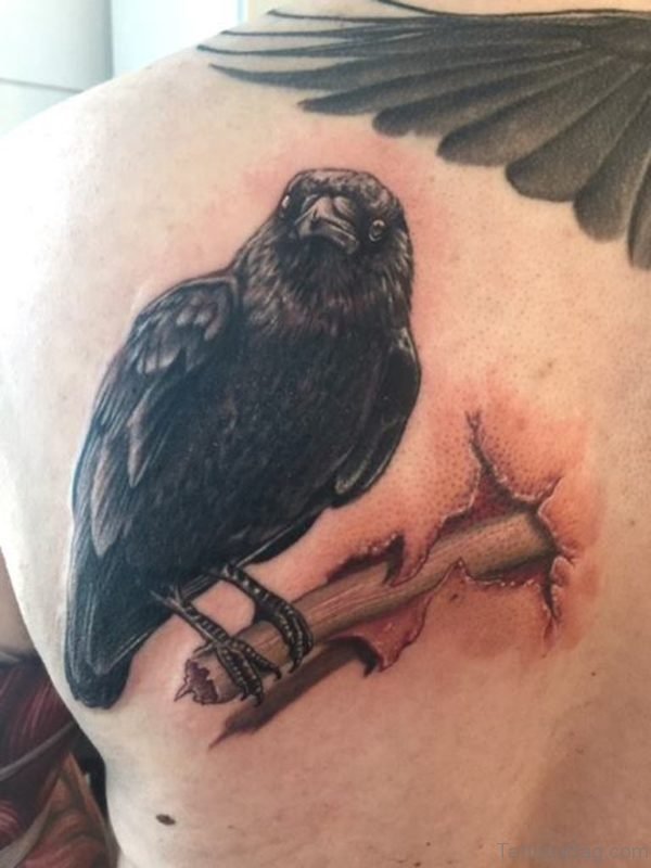 Awesome Crow Tattoo 