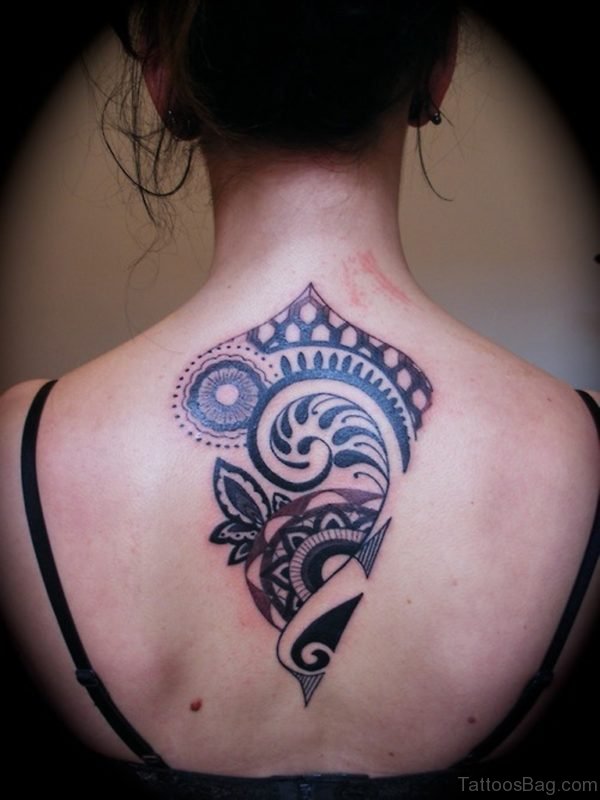 Awesome Geometric Tattoo On Back