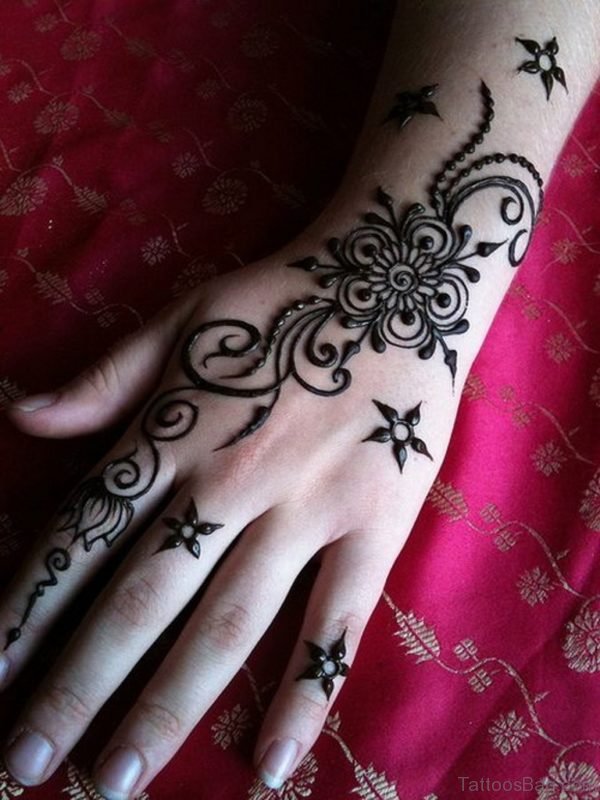 Awesome Henna Flower Tattoo  