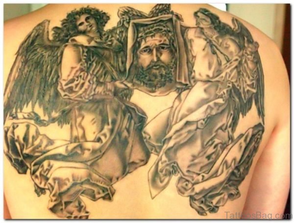 Awesome Jesus Tattoo On Back