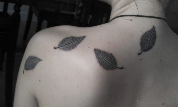 Awesome Leaf Tattoo On Back