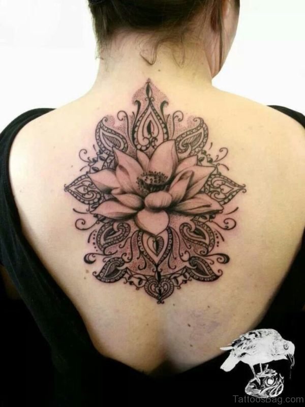 Awesome Lotus Flower Tattoo