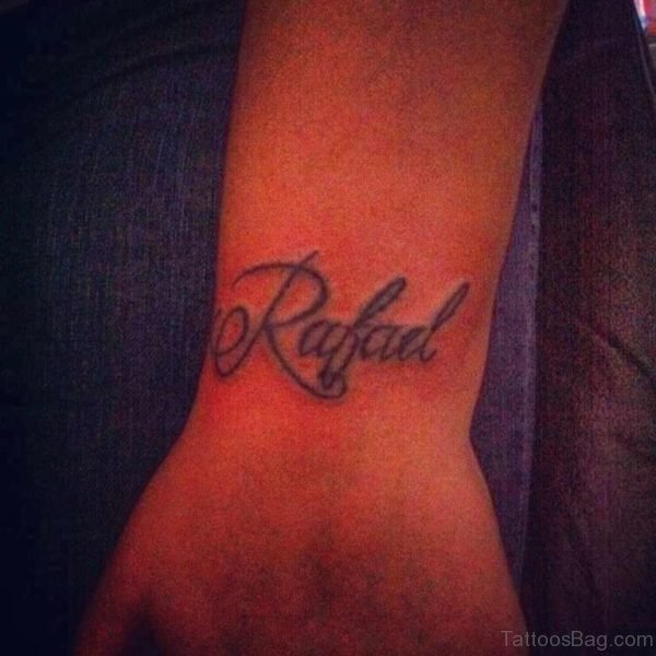 Awesome Name Tattoo On Wrist