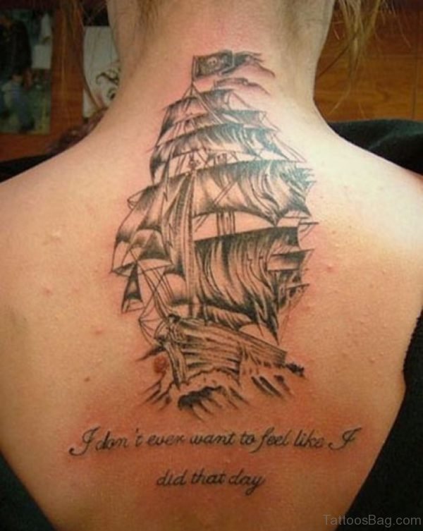 Awesome Pirate Ship Tattoo