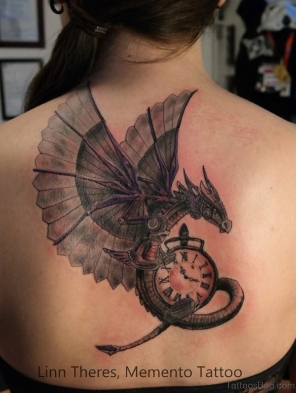 Awesome Steampunk Clock Tattoo