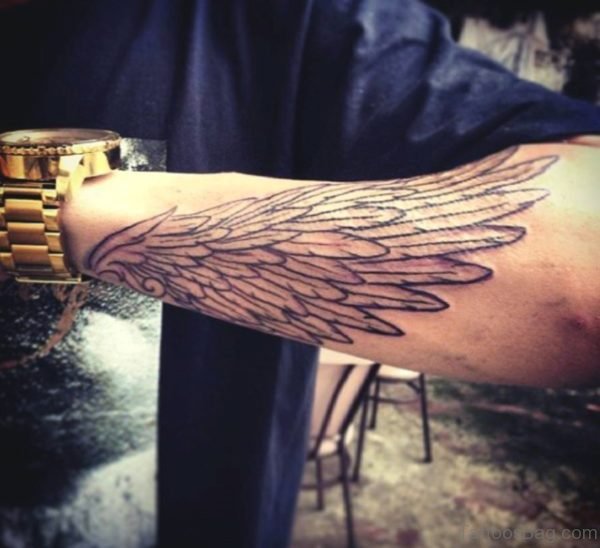 Awesome Wing Tattoo On Wrist