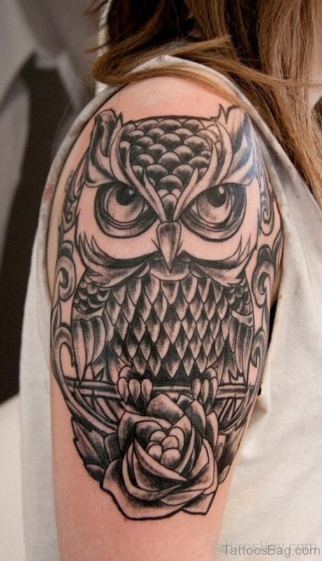 Aztec Owl Tattoo