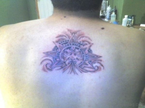 Aztec Sun Tattoo Back