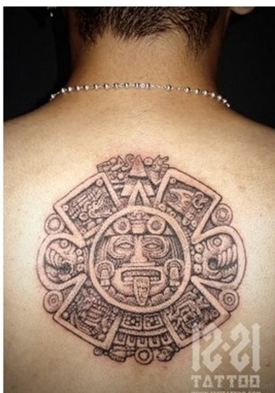 Aztec Tattoo Design On Back