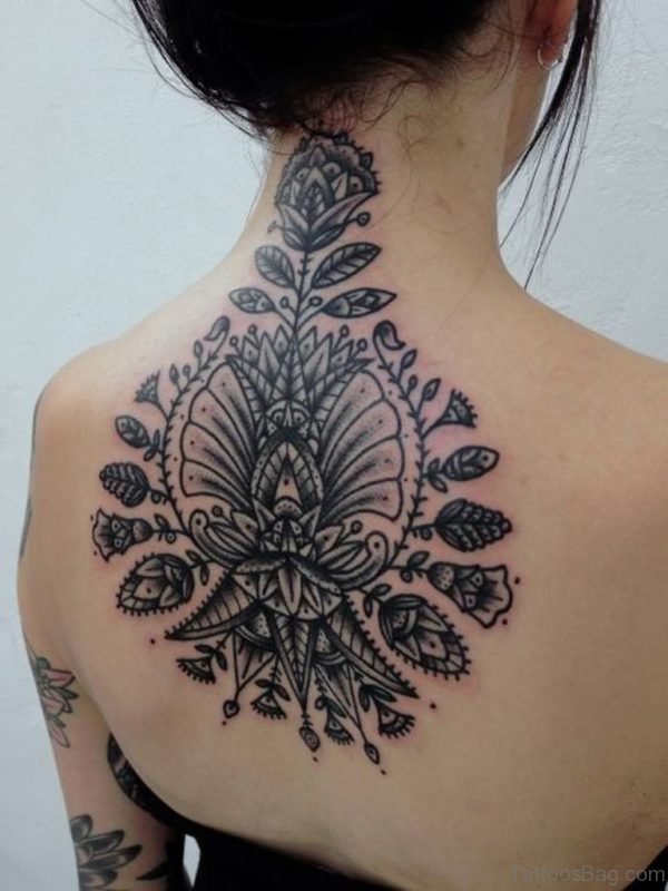 Black And Grey Mandala Tattoo