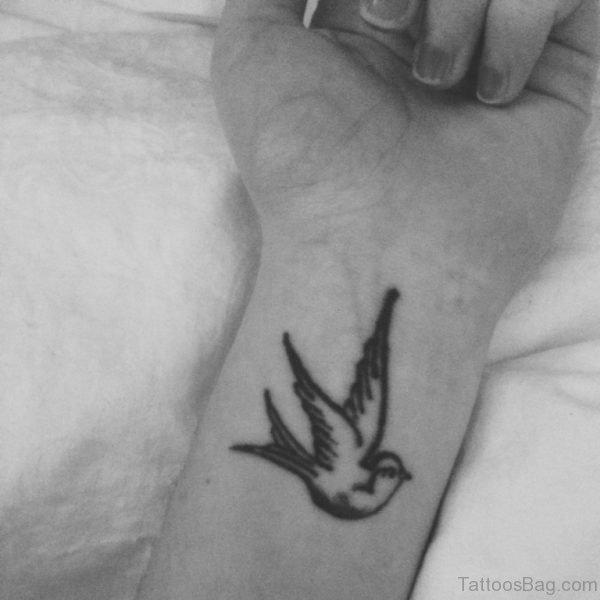 Beautiful Bird Tattoo On Wrist