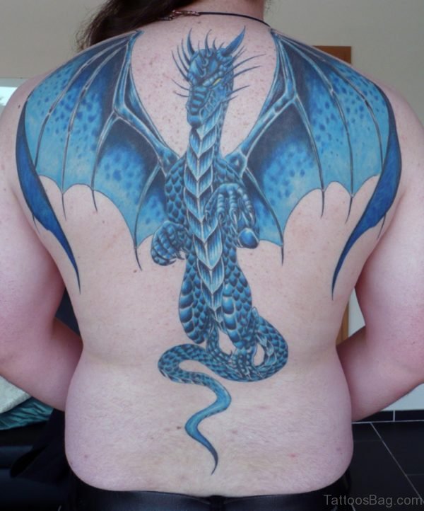 Beautiful Blue Dragon Tattoo