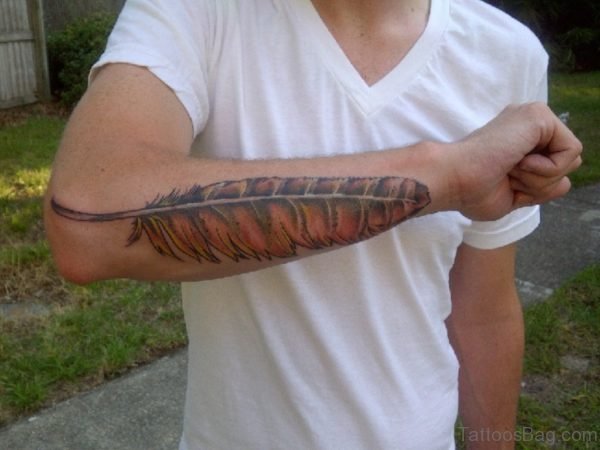 Beautiful  Feather Tattoo