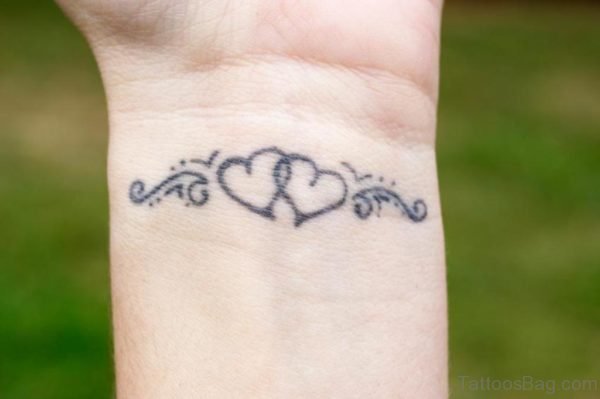 Beautiful Heart Tattoo On Wrist